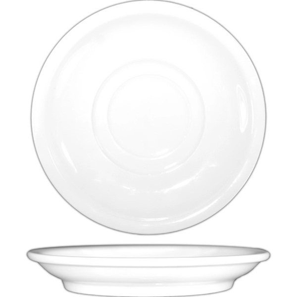 Restaurant Grade China - Classic White Porcelain Collection, Saucer, 6" diameter... from ASI 68878 Mar's Line / Mar's Promotions / MAR's Line Mars China Collection