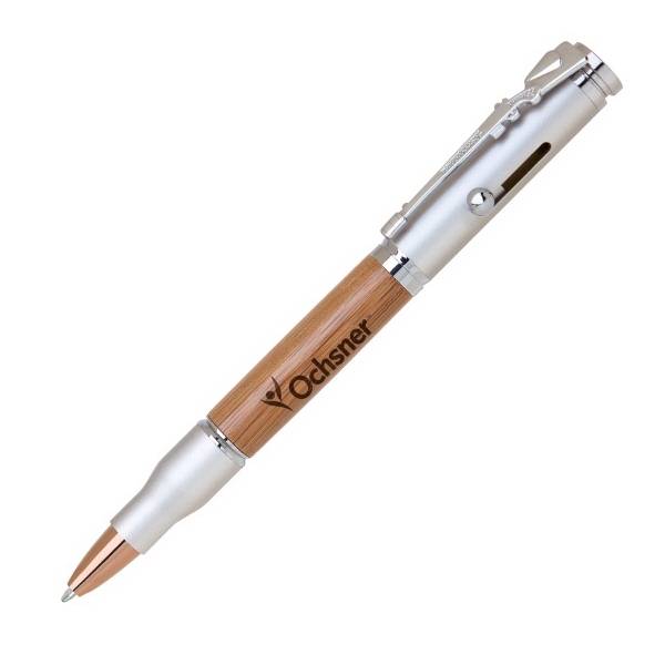 Brass bolt-action ballpoint pen with a bullet-shaped barrel, rifle style clip,... from ASI 68190 Lungsal / Lungsal