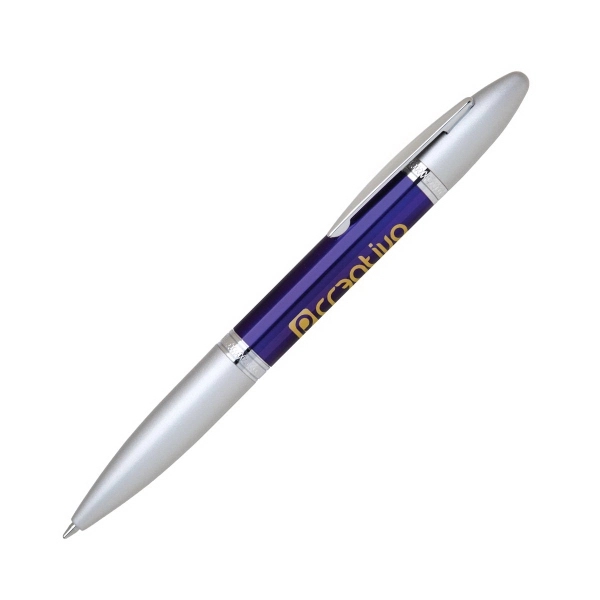 Stainless steel twist-action pen available in several translucent colors.... from ASI 68190 Lungsal / Lungsal