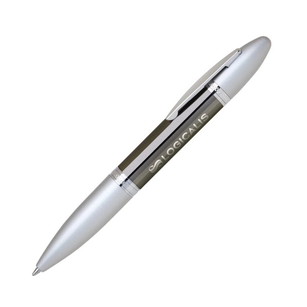 Stainless steel twist-action pen available in several translucent colors.... from ASI 68190 Lungsal / Lungsal