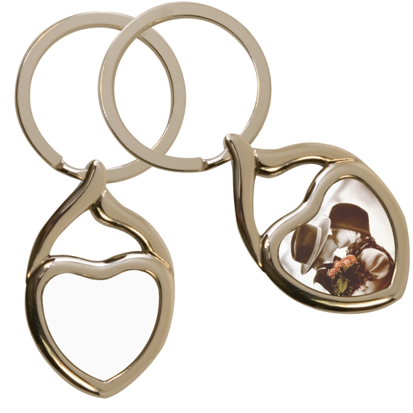 Chrome-plated twisted heart shape alloy key ring.... from ASI 77988 Photo USA Corp / Photo USA