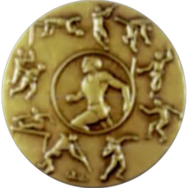 Medal with a rope border that Holds 2" size events.... from ASI 67961 Lorente LLC / Lorente