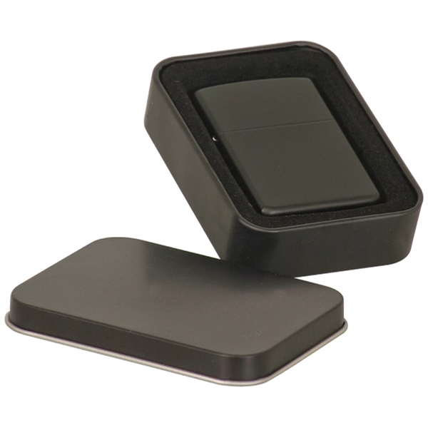 Windproof lighter with engravable display tin with full color imprint or... from ASI 72657 Active Life Promo / Apres Ski Active Life Promo