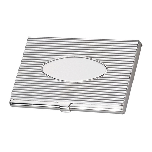 Silver Business Card Holder - 3 3/4" x 2 1/2" x... from ASI 55540 Furniward Company