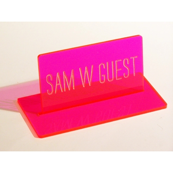 Laser-engraved, acrylic table signs measure 2" x 3 1/2" and come... from ASI 92531 Unique Custom Products / UCP