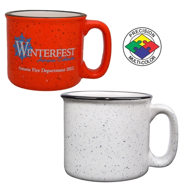 15oz two-tone speckled campfire mug with handle. Spot color.... from ASI 80093 Pyrographics / Pyrographics Line