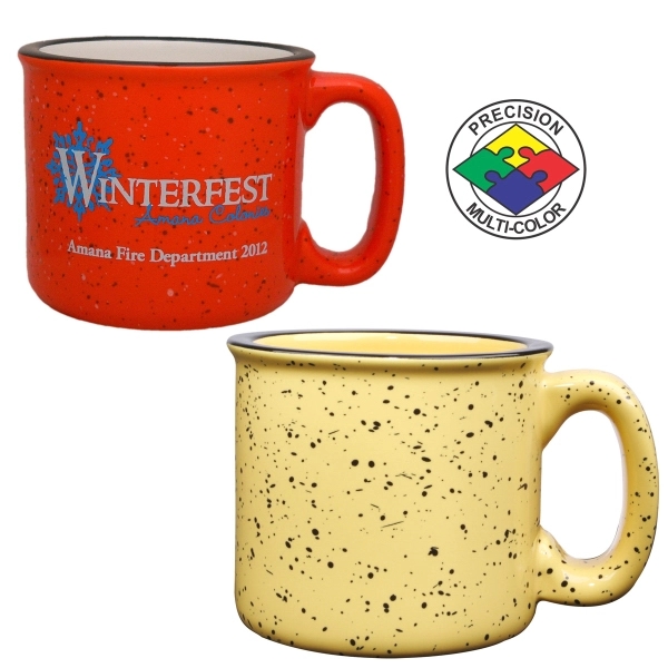 15oz two-tone speckled campfire mug with handle. Spot color.... from ASI 80093 Pyrographics / Pyrographics Line