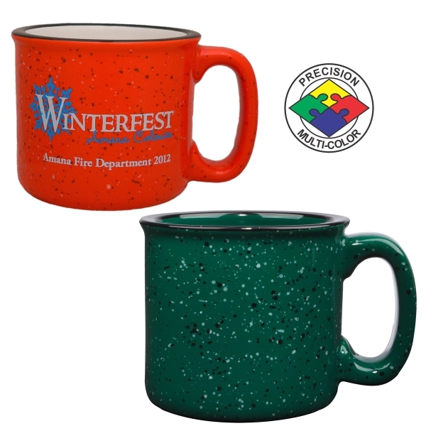 15oz two-tone speckled campfire mug with handle. Spot color.... from ASI 80093 Pyrographics / Pyrographics Line