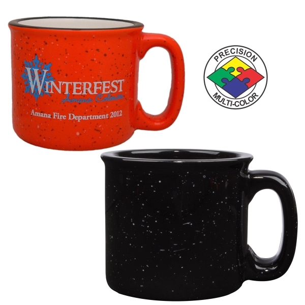 15oz two-tone speckled campfire mug with handle. Spot color.... from ASI 80093 Pyrographics / Pyrographics Line