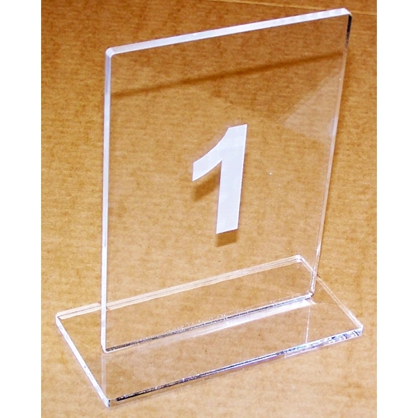 Laser-engraved, acrylic table signs measure 5" x 7" and come with... from ASI 92531 Unique Custom Products / UCP