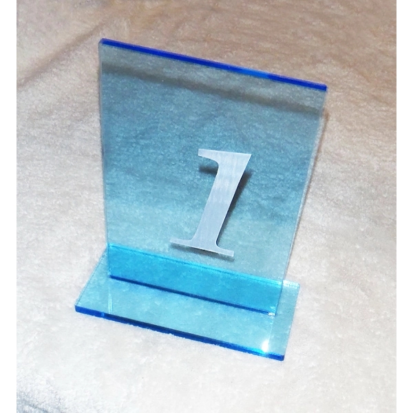 Laser-engraved, acrylic table signs measure 5" x 7" and come with... from ASI 92531 Unique Custom Products / UCP