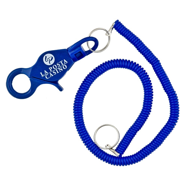 Plastic casino card coil lanyard with metal split ring and bungee... from ASI 38228 ZZ OLD/Drop - BamBams
