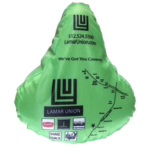 Bicycle seat cover made from waterproof polyester that stretches for use... from ASI 72657 Active Life Promo / Active Life Promo