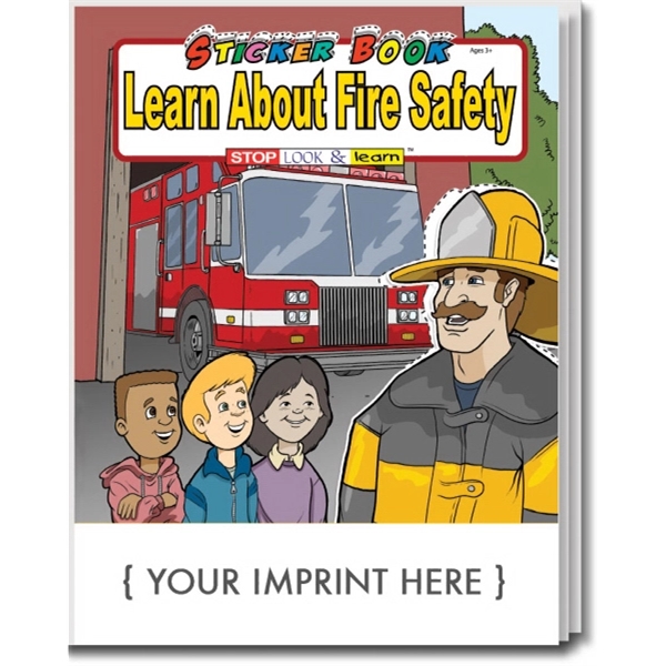 Learn About Fire Safety sticker and coloring activity book.... from ASI 45815 Coloring Book Solutions / Coloring Book Solutions™