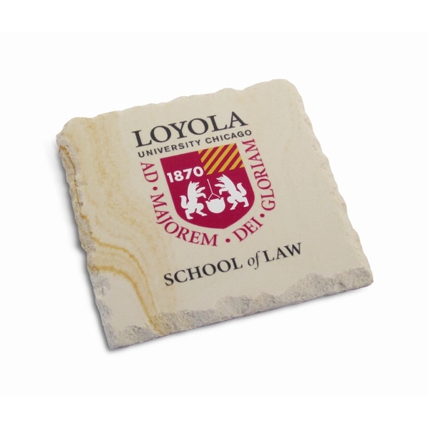 Coaster with stone chiseled edge texture, 4" x 4" x .25".... from ASI 89860 StoneyCreek / StoneyCreek®