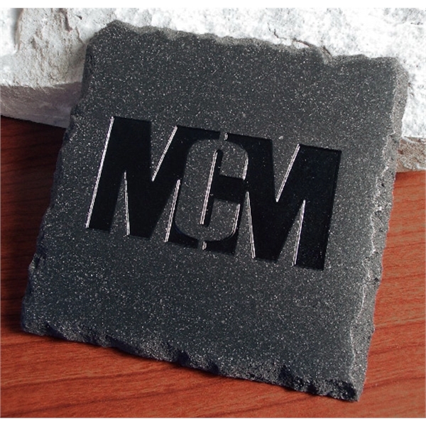 Coaster with stone chiseled edge texture, 4" x 4" x .25".... from ASI 89860 StoneyCreek / StoneyCreek®
