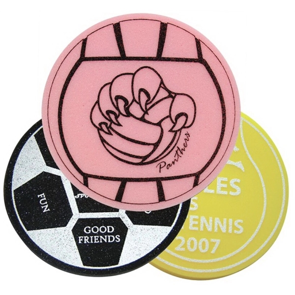 The 10" diameter round cheering mitt is available in different colors.... from ASI 42155 Amerifoam® - The House of Foam