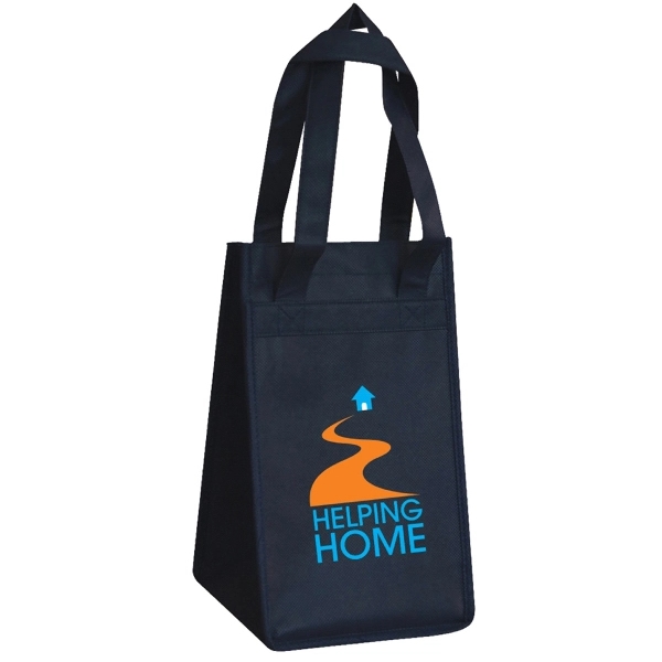 100gm non-woven polypropylene wine tote bag. Features 4 bottle sleeves to... from ASI 40544 Binaco