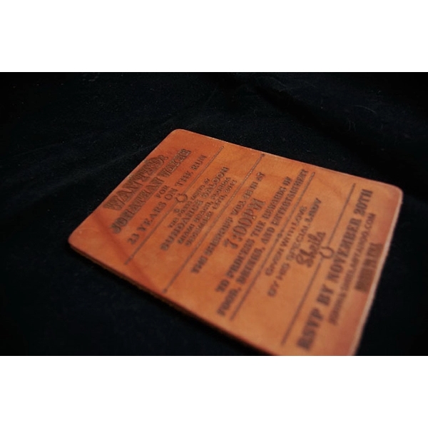 4.5" x 6" x 0.1" leatherette event and party invitations with... from ASI 92531 Unique Custom Products / UCP