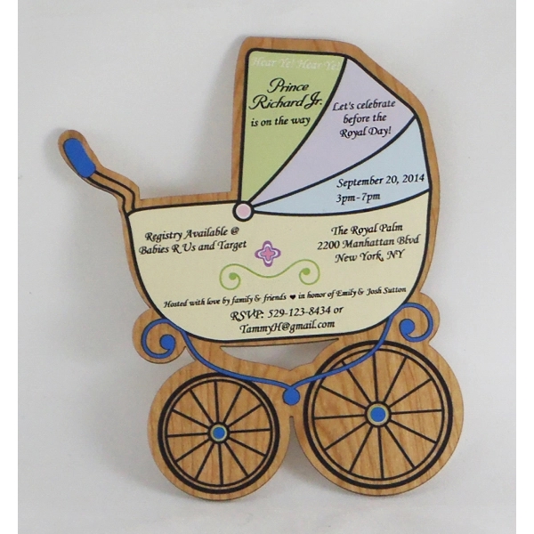 Wooden A7 invitations measure 5" x 7" and are made from... from ASI 92531 Unique Custom Products / UCP