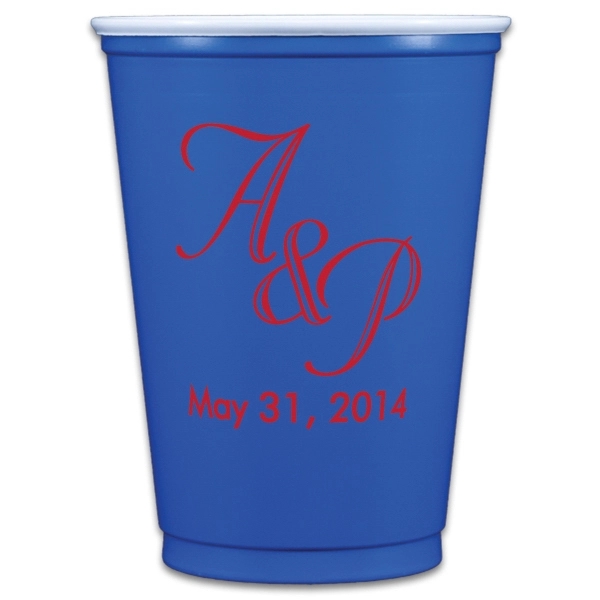 Red and blue soft plastic cups. 2-sided and wrapped designs available.... from ASI 79541 Print Appeal,Inc. / Print Appeal