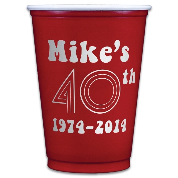 Red and blue soft plastic cups. 2-sided and wrapped designs available.... from ASI 79541 Print Appeal,Inc. / Print Appeal