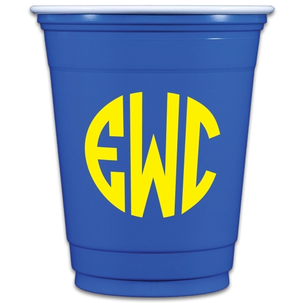 Red and blue soft plastic cups. 2-sided and wrapped designs available.... from ASI 79541 Print Appeal,Inc. / Print Appeal