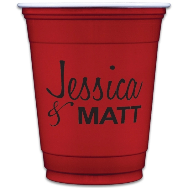 Red and blue soft plastic cups. 2-sided and wrapped designs available.... from ASI 79541 Print Appeal,Inc. / Print Appeal