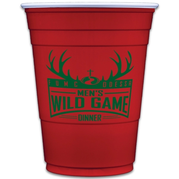 Red and blue soft plastic cups. 2-sided and wrapped designs available.... from ASI 79541 Print Appeal,Inc. / Print Appeal