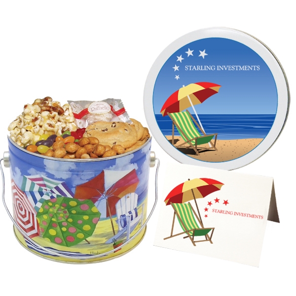 Combination of cookies, peanuts, jelly beans and more in a bucket.... from ASI 55439 ZZ DROPPED -Fresh Beginnings Inc / Fresh Beginnings