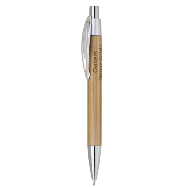 ECO friendly bamboo barrel click action ballpoint pen.... from ASI 31517 Admart Products / Admart Line