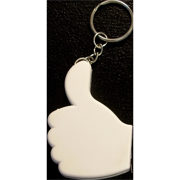 Thumb up tape measure with key chain.... from ASI 74585 Nu Promo International / Nu Promo Line