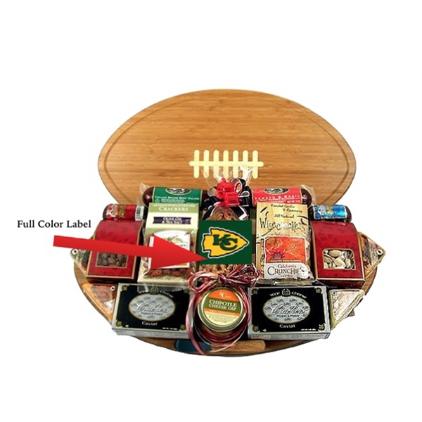 Half-Time Football Snack Favorites on Football shaped cutting board... from ASI 89971 Stuff A Mug / Stuff A Mug