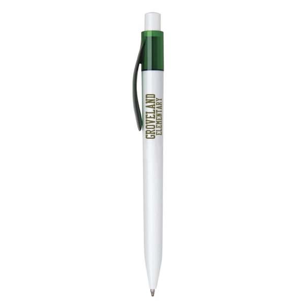 Plastic click action ballpoint pen with wide clip... from ASI 31517 Admart Products / Admart Line