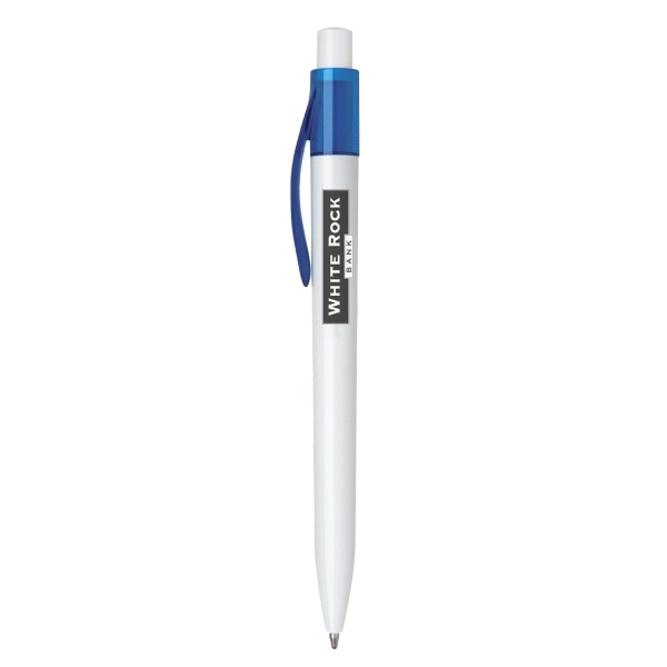 Plastic click action ballpoint pen with wide clip... from ASI 31517 Admart Products / Admart Line