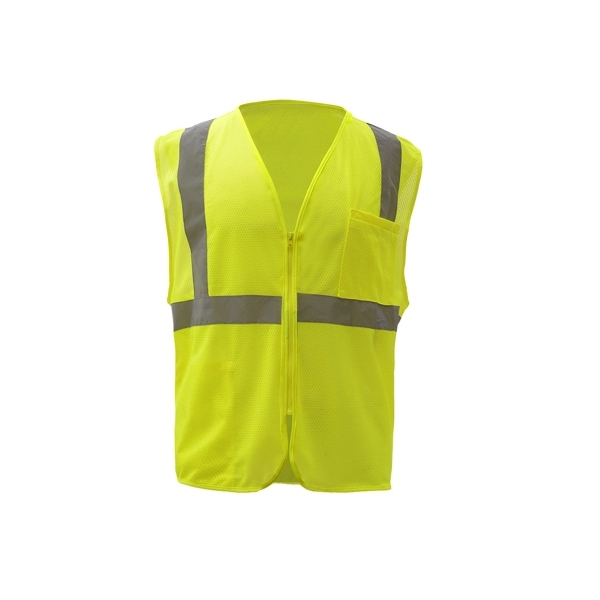 Class 2 Mesh Zip Vest with 2" silver reflective tape.... from ASI 58492 GSS Safety LLC / GSS Safety
