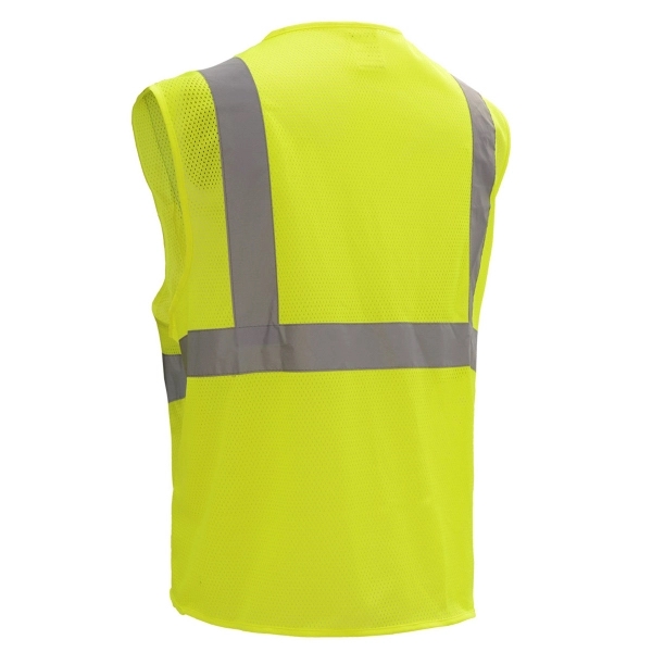 Class 2 Mesh Zip Vest with 2" silver reflective tape.... from ASI 58492 GSS Safety LLC / GSS Safety