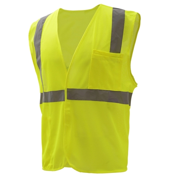 Safety vest with hook and loop closure and silver reflective tape.... from ASI 58492 GSS Safety LLC / GSS Safety