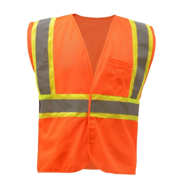 Safety vest with hook and loop closure and silver reflective tape... from ASI 58492 GSS Safety LLC / GSS Safety