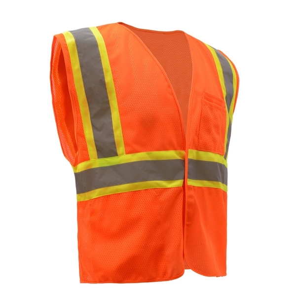 Safety vest with hook and loop closure and silver reflective tape... from ASI 58492 GSS Safety LLC / GSS Safety