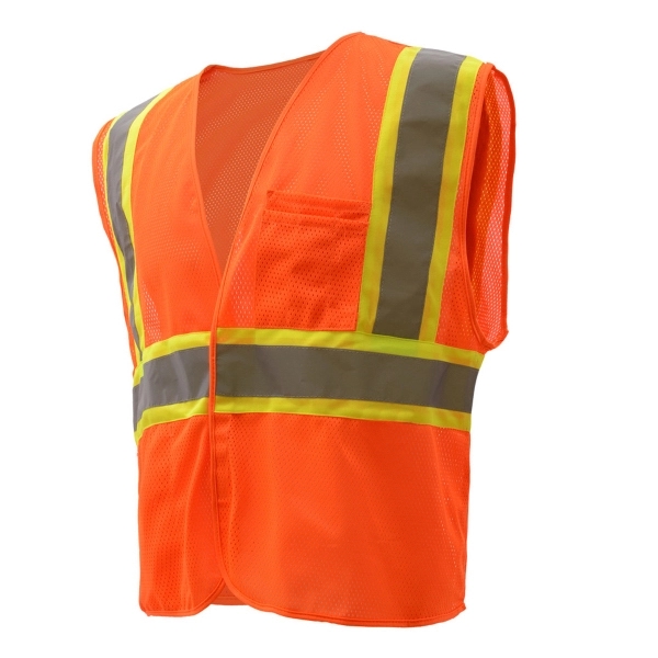 Safety vest with hook and loop closure and silver reflective tape... from ASI 58492 GSS Safety LLC / GSS Safety