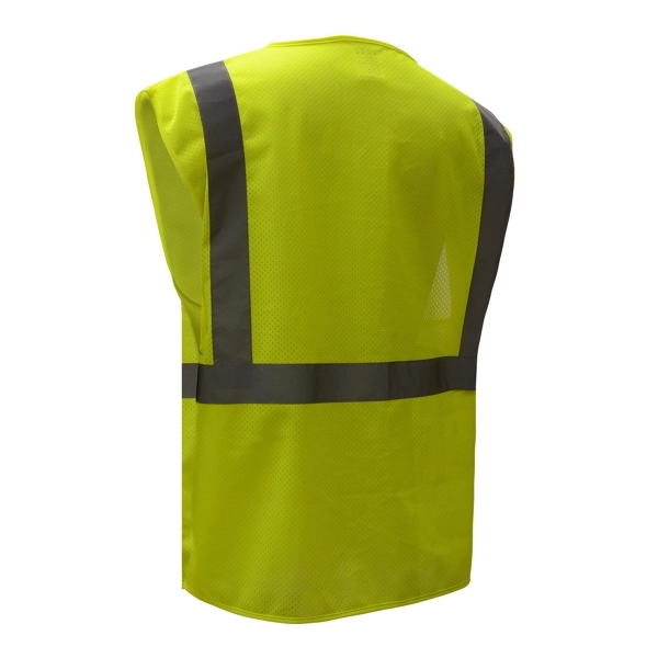 Safety vest with zipper closure and silver reflective tape and ID... from ASI 58492 GSS Safety LLC / GSS Safety