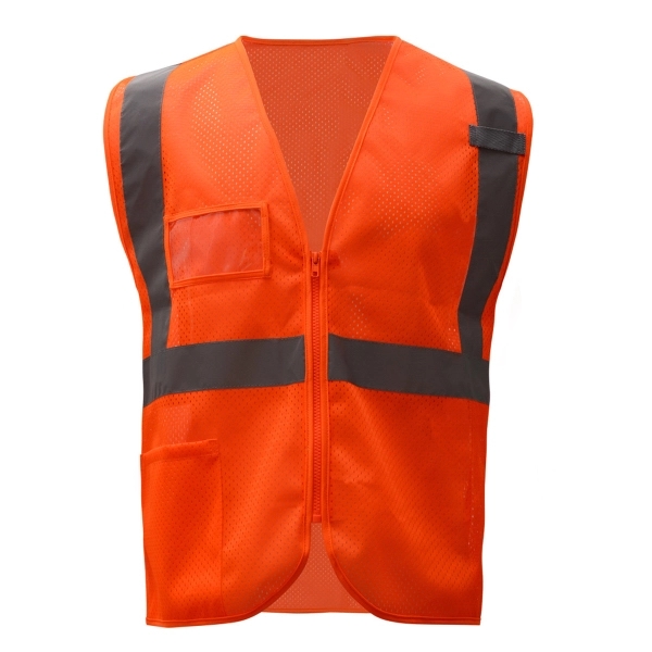 Safety vest with zipper closure, silver reflective tape and ID pocket.... from ASI 58492 GSS Safety LLC / GSS Safety