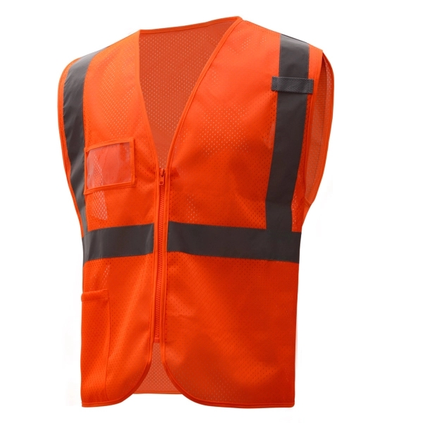 Safety vest with zipper closure, silver reflective tape and ID pocket.... from ASI 58492 GSS Safety LLC / GSS Safety