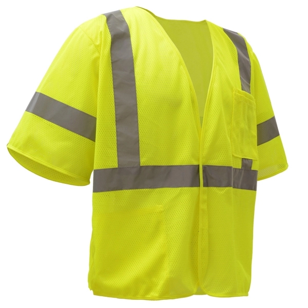 Class 3 Mesh Hook & Look Safety Vest - Lime... from ASI 58492 GSS Safety LLC / GSS Safety