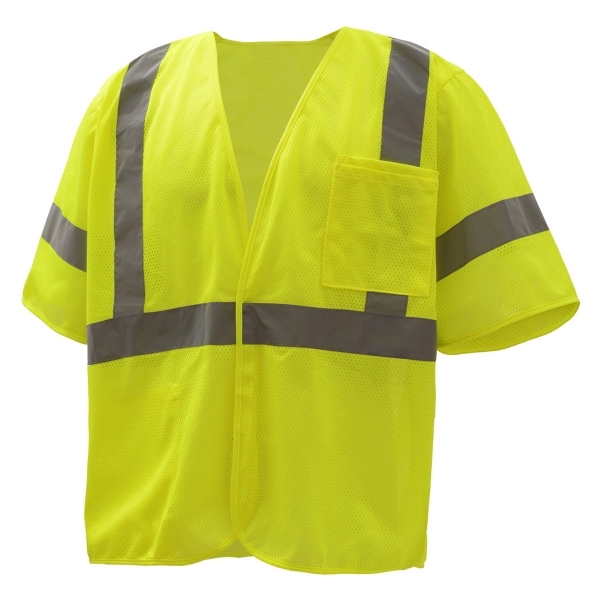 Class 3 Mesh Hook & Look Safety Vest - Lime... from ASI 58492 GSS Safety LLC / GSS Safety