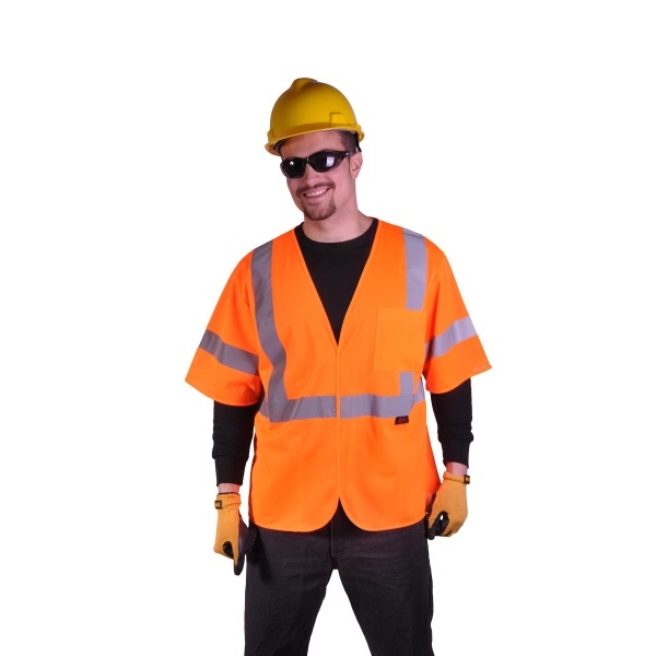 Class 3 Mesh Hook & Loop Safety Vest - Orange... from ASI 58492 GSS Safety LLC / GSS Safety