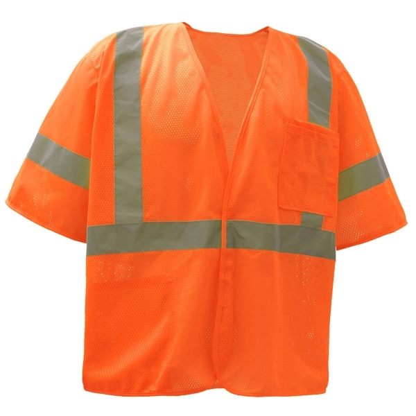Class 3 Mesh Hook & Loop Safety Vest - Orange... from ASI 58492 GSS Safety LLC / GSS Safety