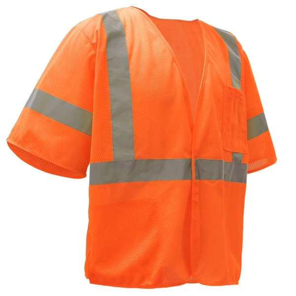 Class 3 Mesh Hook & Loop Safety Vest - Orange... from ASI 58492 GSS Safety LLC / GSS Safety