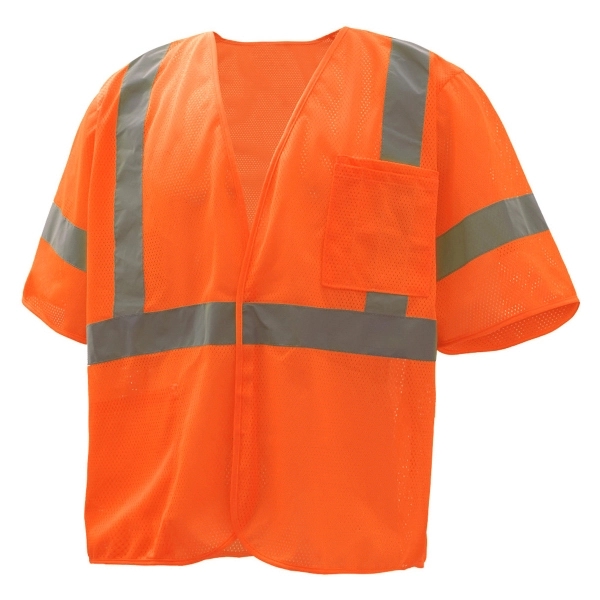 Class 3 Mesh Hook & Loop Safety Vest - Orange... from ASI 58492 GSS Safety LLC / GSS Safety